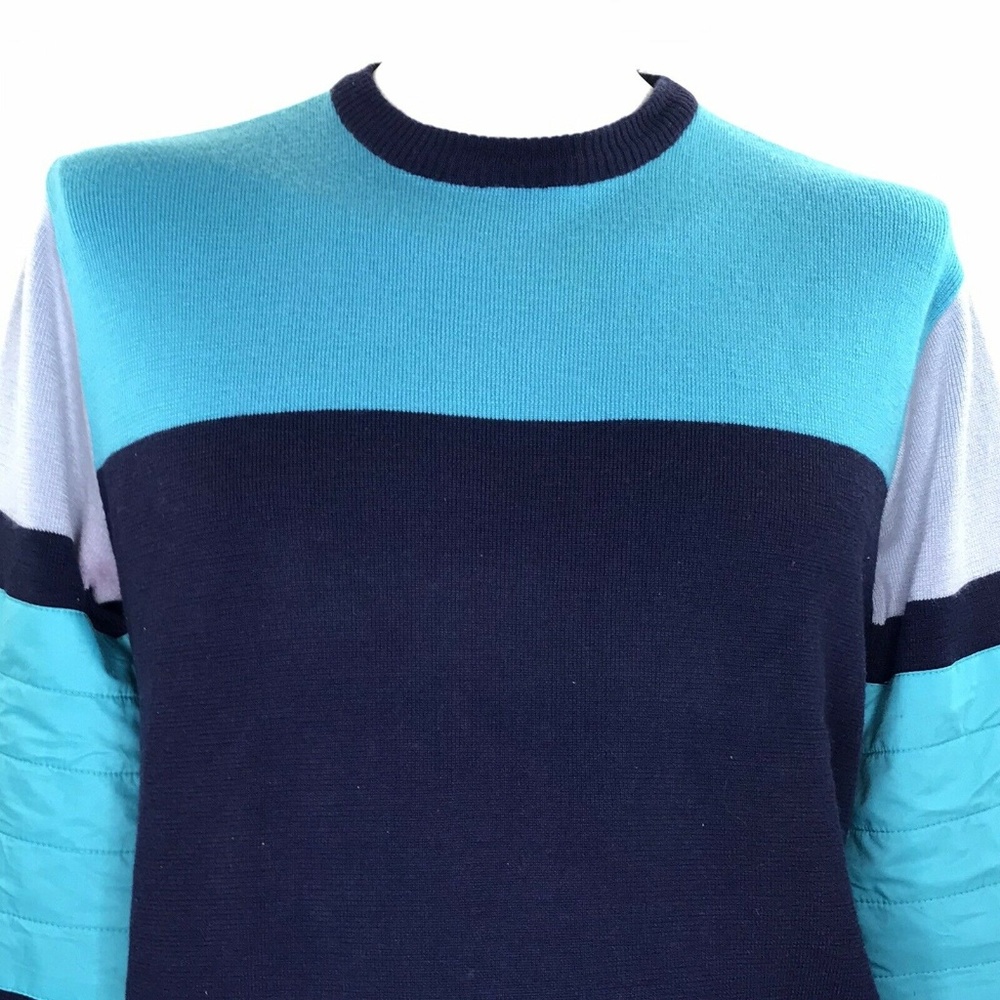 Mens Sweater Wool Pullover Ski Colorblock Hipster